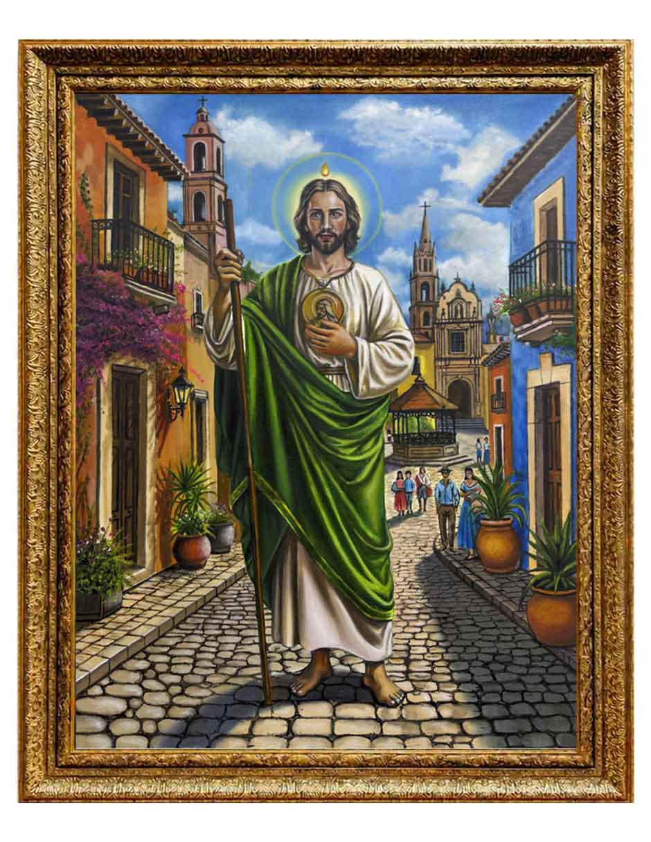 Pintura San Judas Tadeo técnica Óleo Pintura San Judas Tadeo técnica Óleo