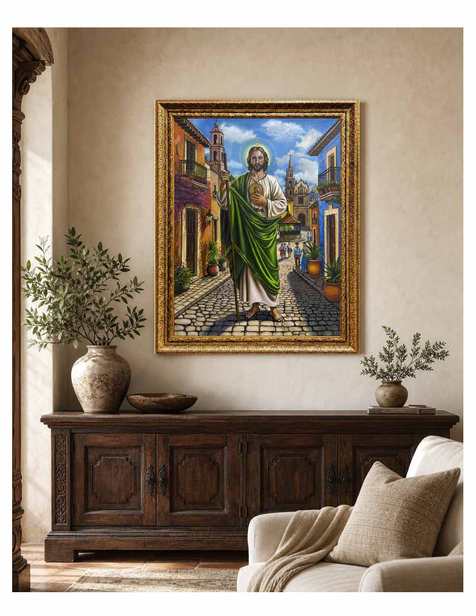 Pintura San Judas Tadeo técnica Óleo 3