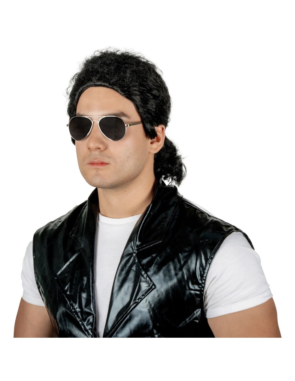 Peluca para disfraz de Rey del Pop Deluxe 5