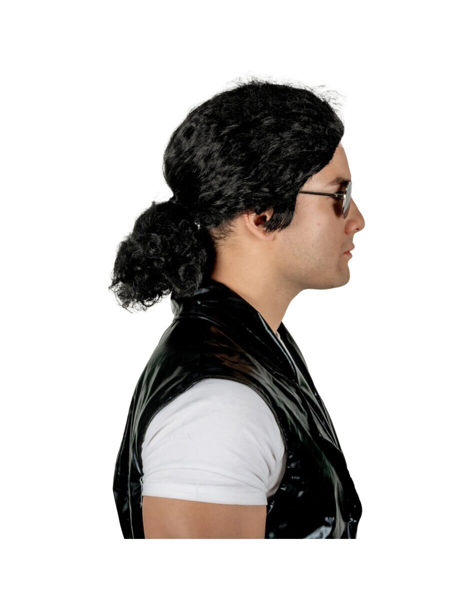 Peluca para disfraz de Rey del Pop Deluxe 7