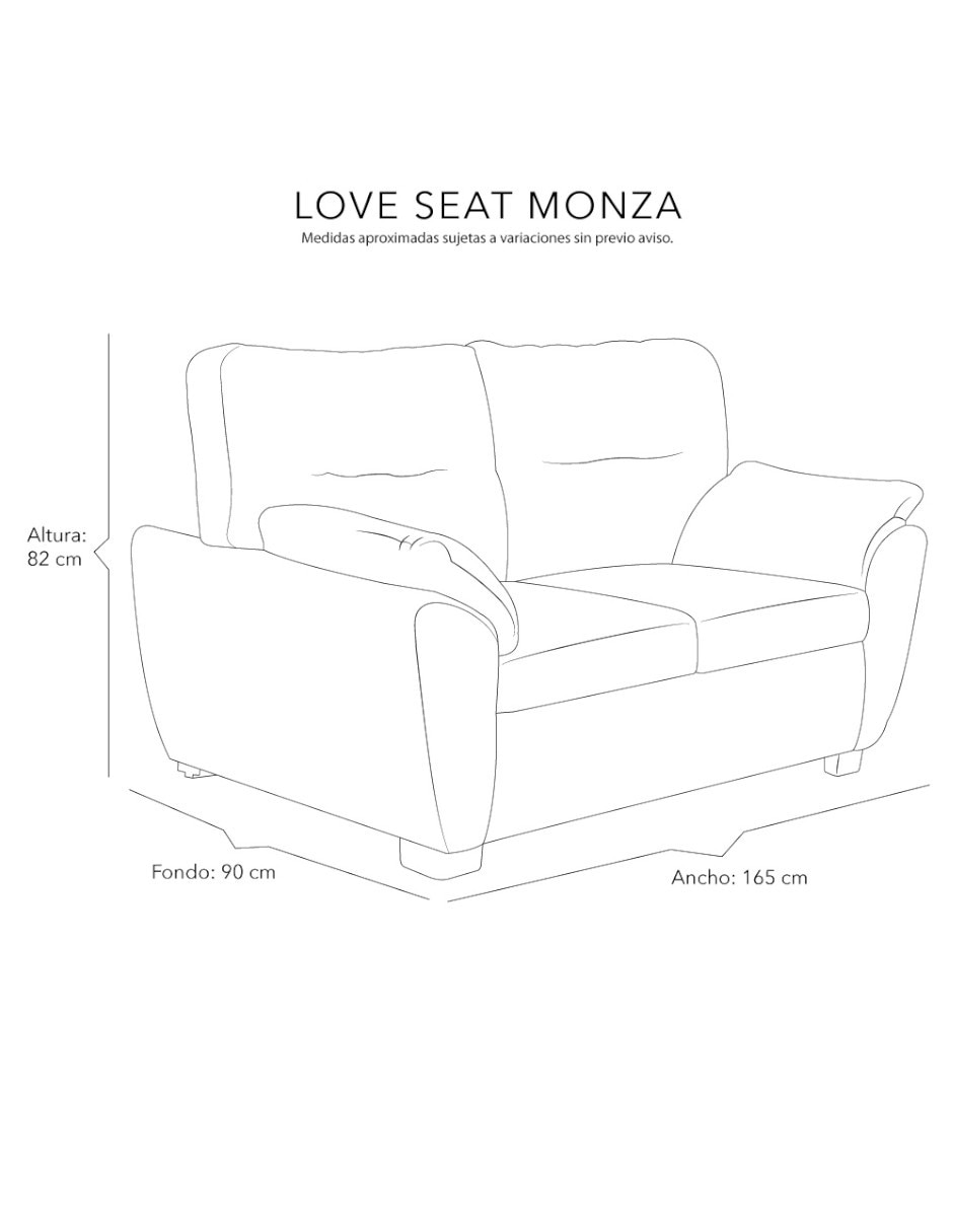 Love seat de tela 7