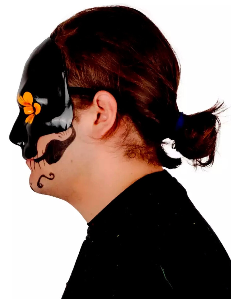 Máscara para disfraz de Calavera Vida y Muerte Rigídas 3