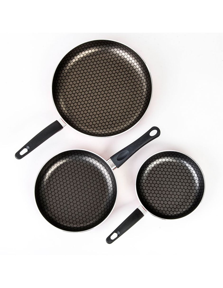 Set de sartenes de Aluminio 3 piezas 3