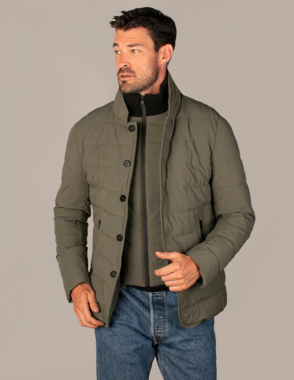 Chamarra casual blazer cuello con cierre para hombre 5