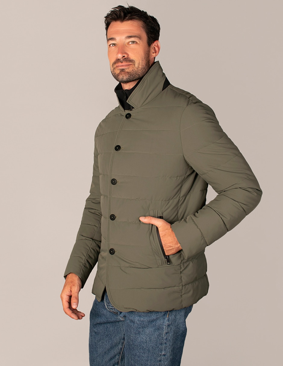 Chamarra casual blazer cuello con cierre para hombre 3