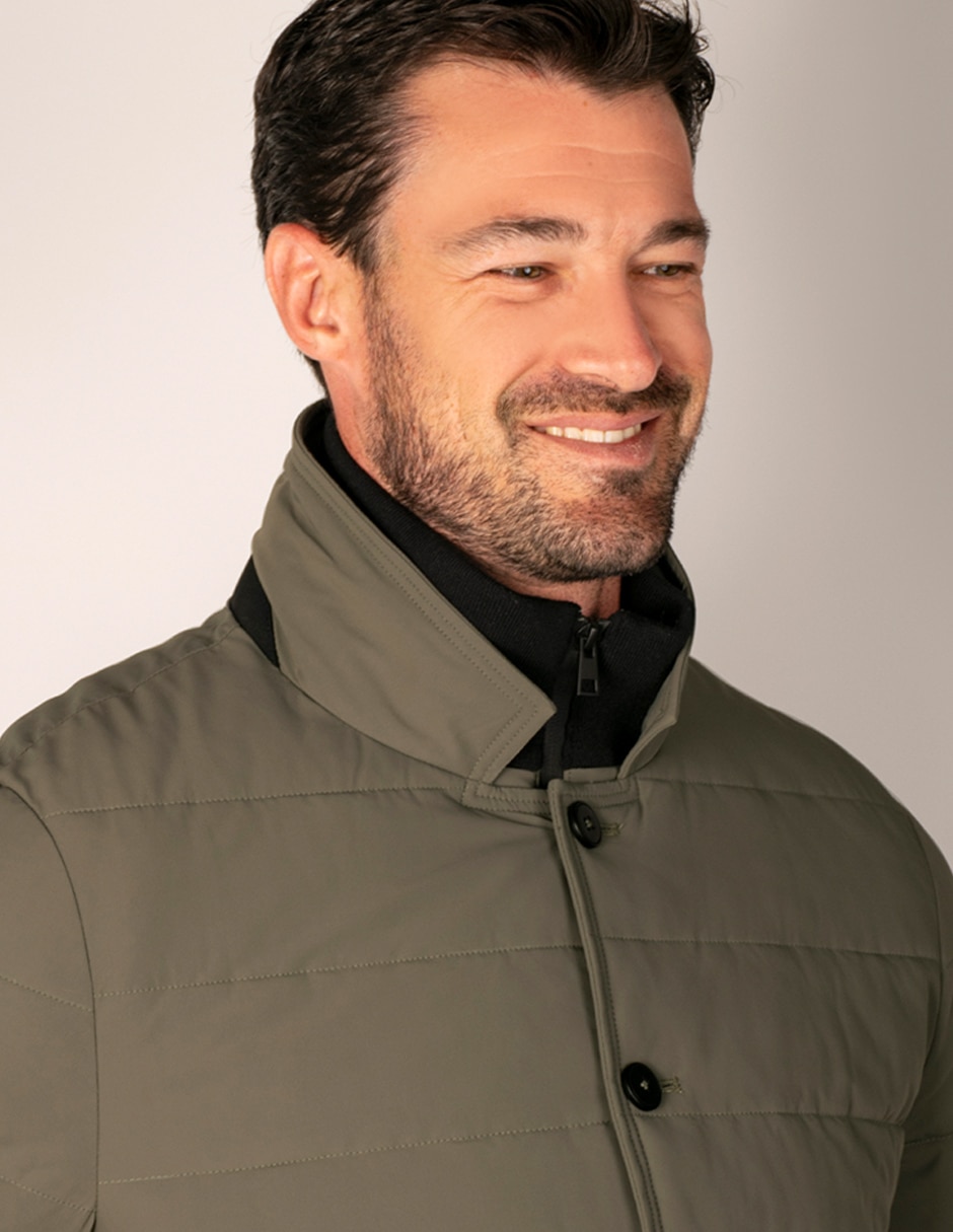Chamarra casual blazer cuello con cierre para hombre 2