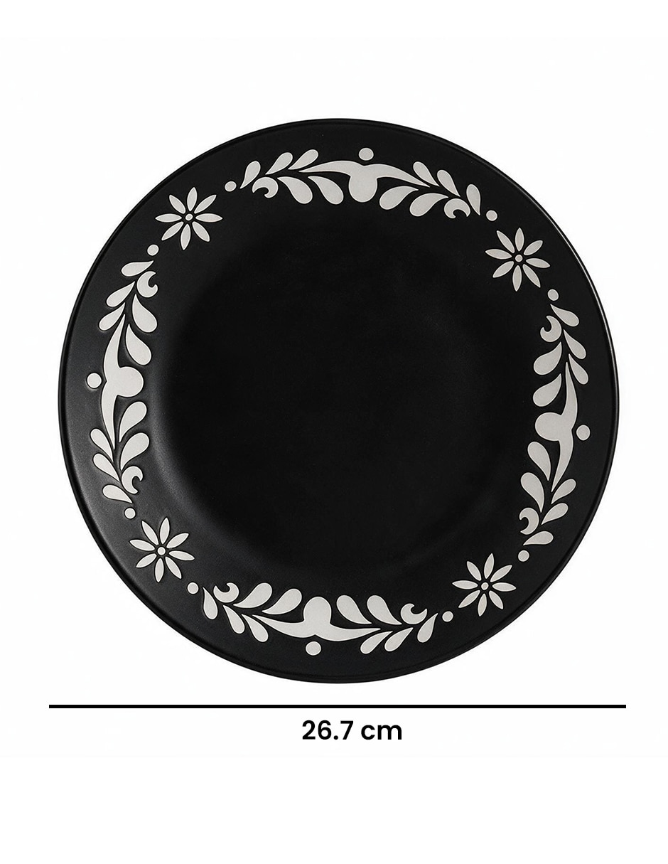 Vajilla flor de cerámica para 4 personas 8