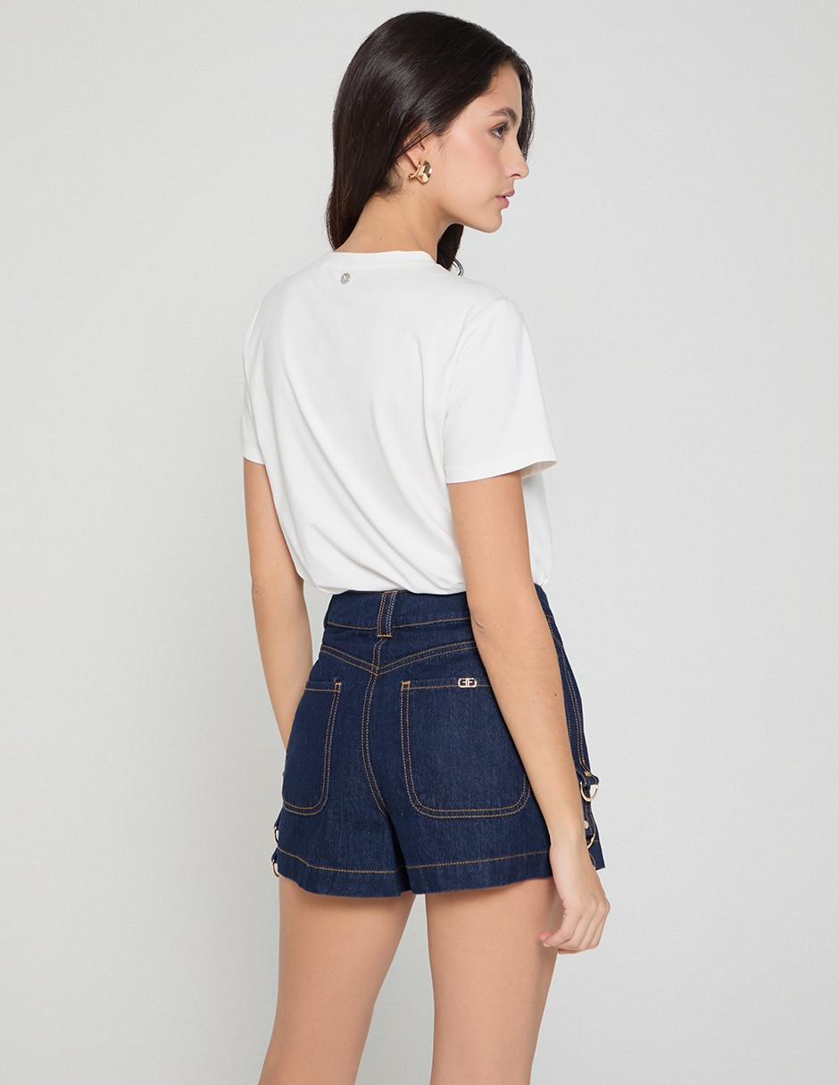 Playera manga corta cuello redondo mujer 3