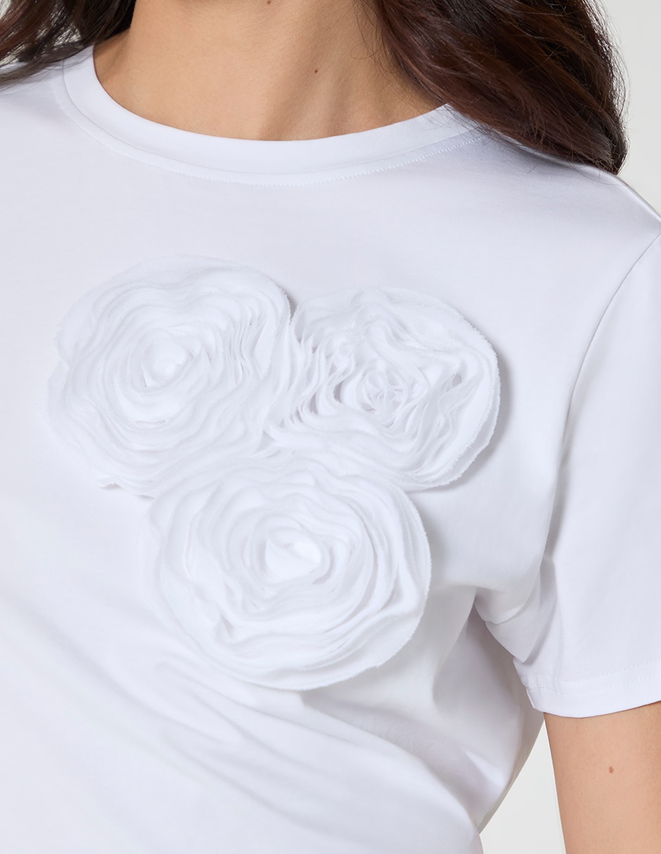 Playera manga corta cuello redondo para mujer 5