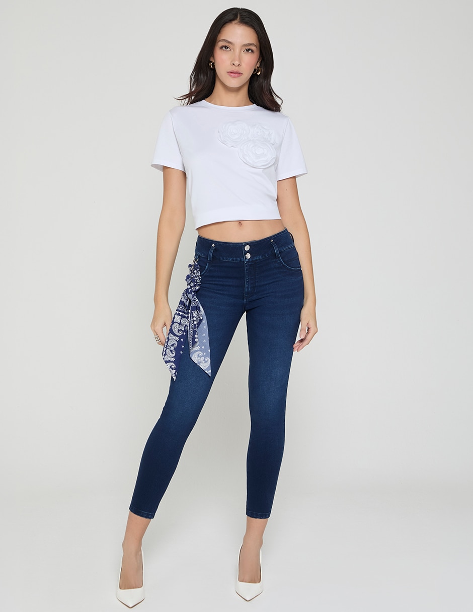 Playera manga corta cuello redondo para mujer 2