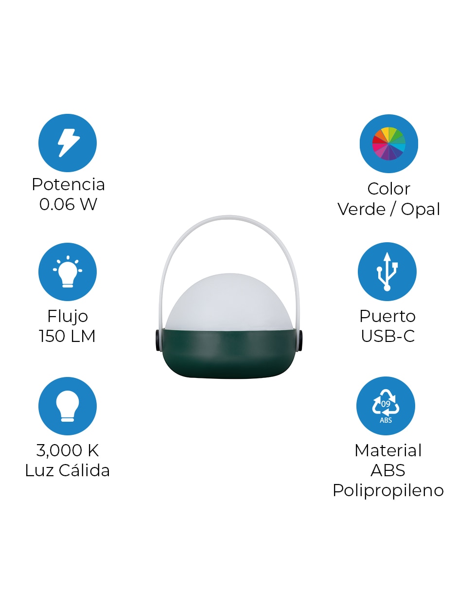 Lámpara recargable cálida 7