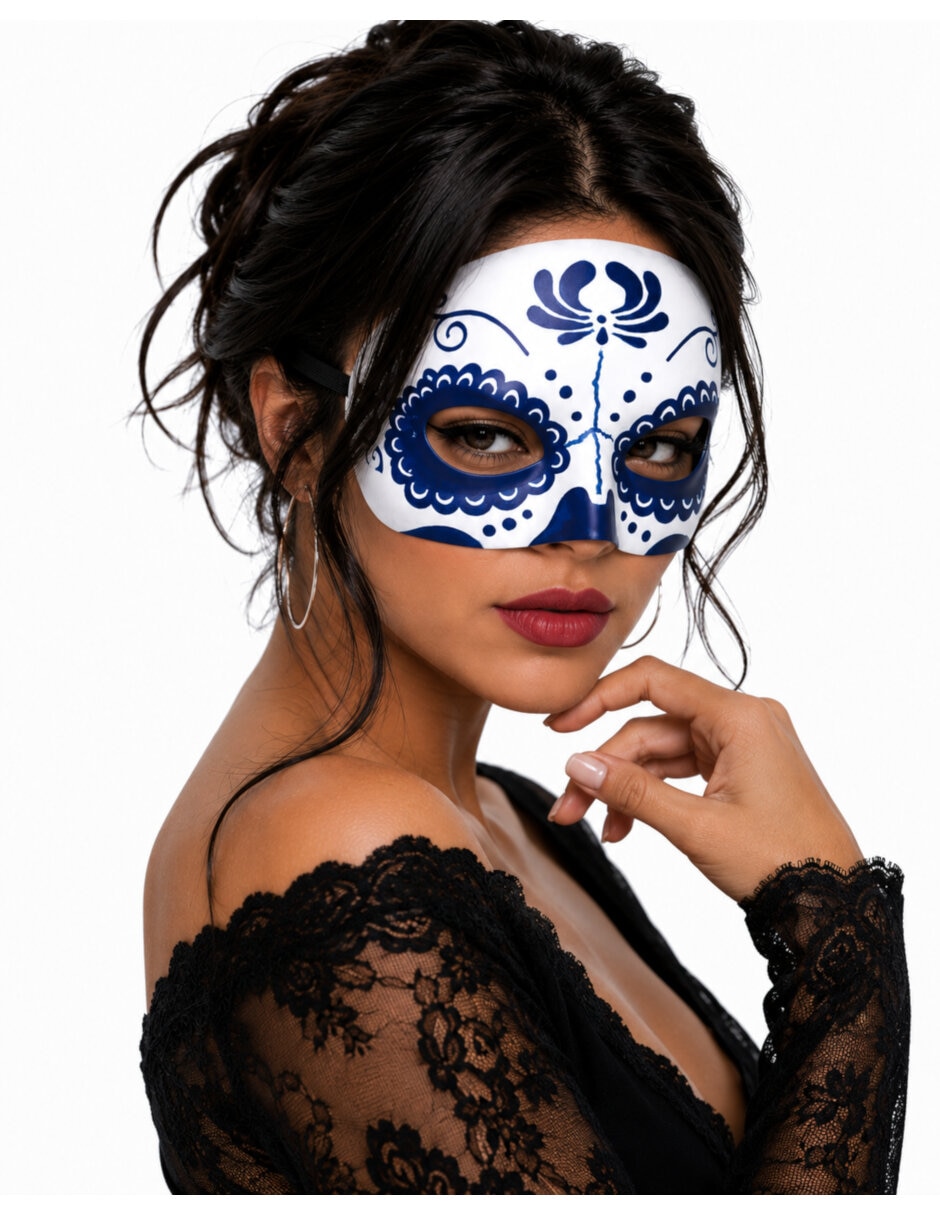 Antifaz para disfraz de Catrina 3