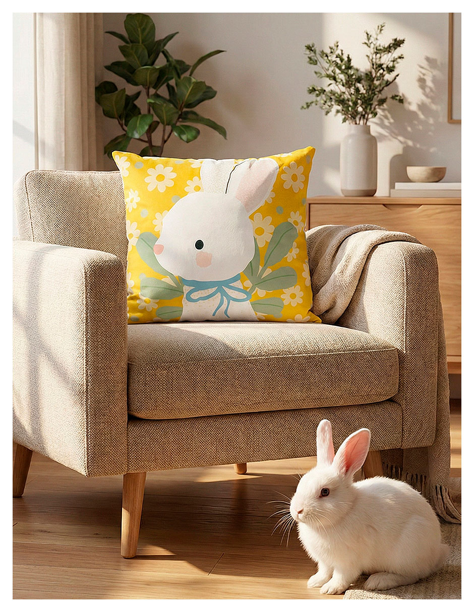 Cojín decorativo Pascua Conejo 5