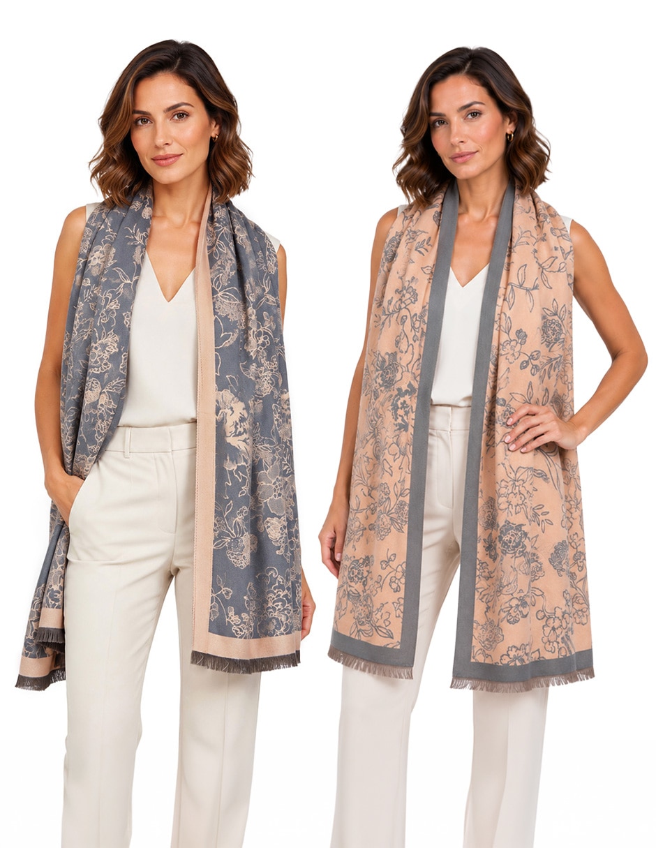 Chal estampado floral