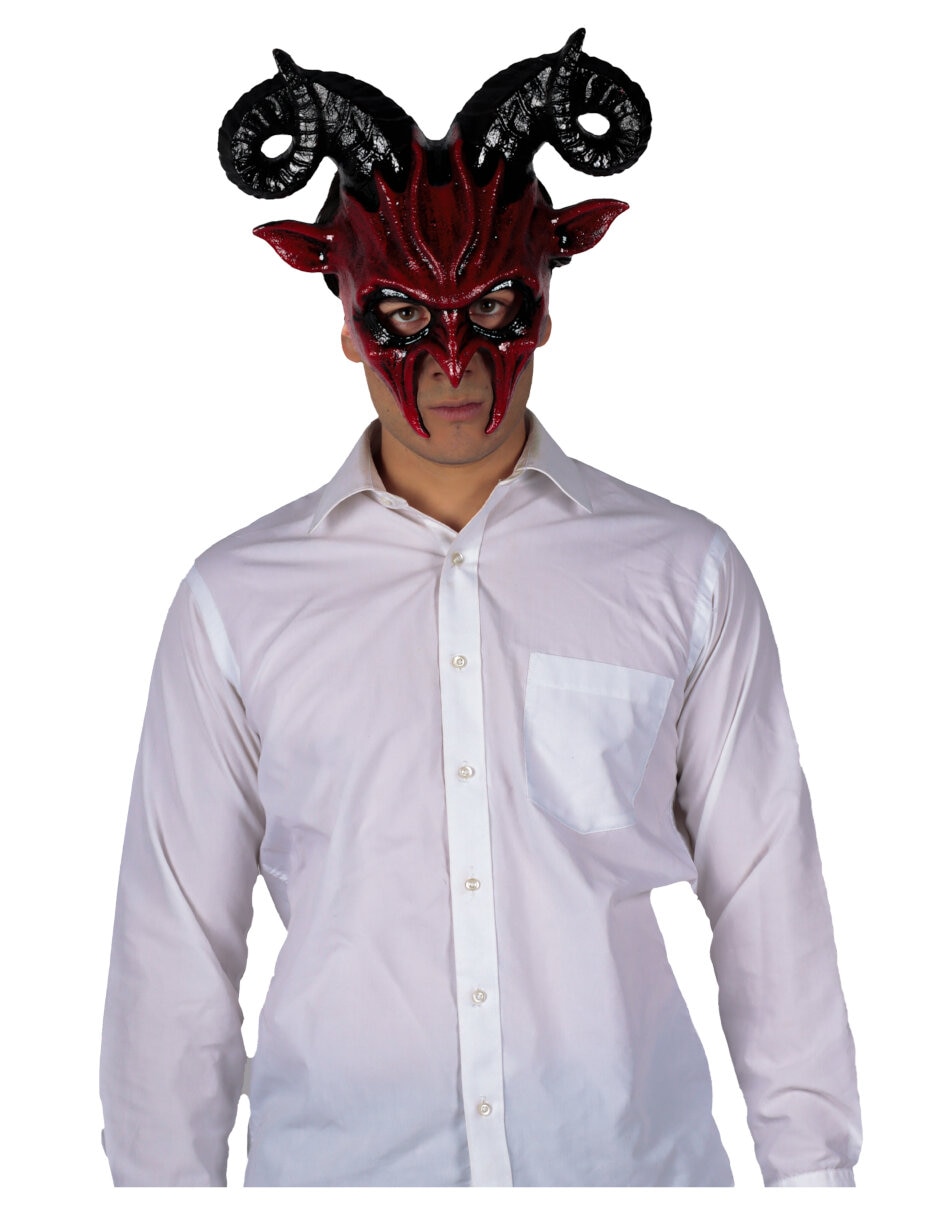 Antifaz para disfraz de diablo plástico rígido 2