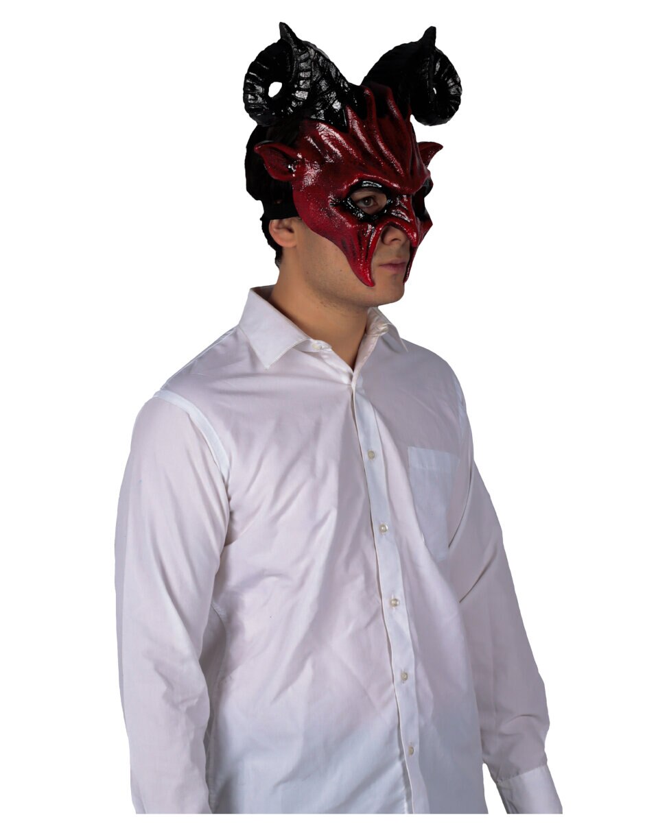 Antifaz para disfraz de diablo plástico rígido 6