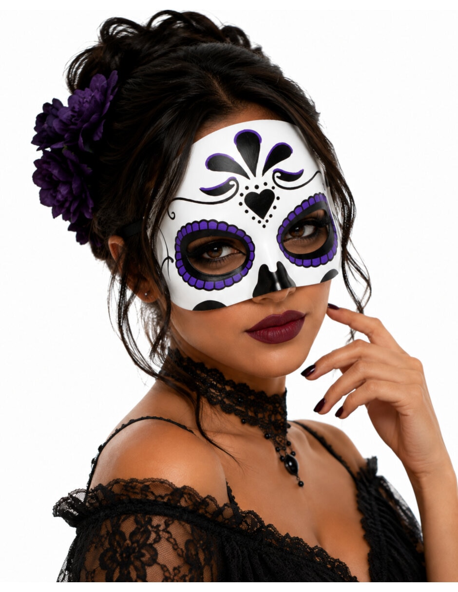 Antifaz para disfraz de Catrina 3