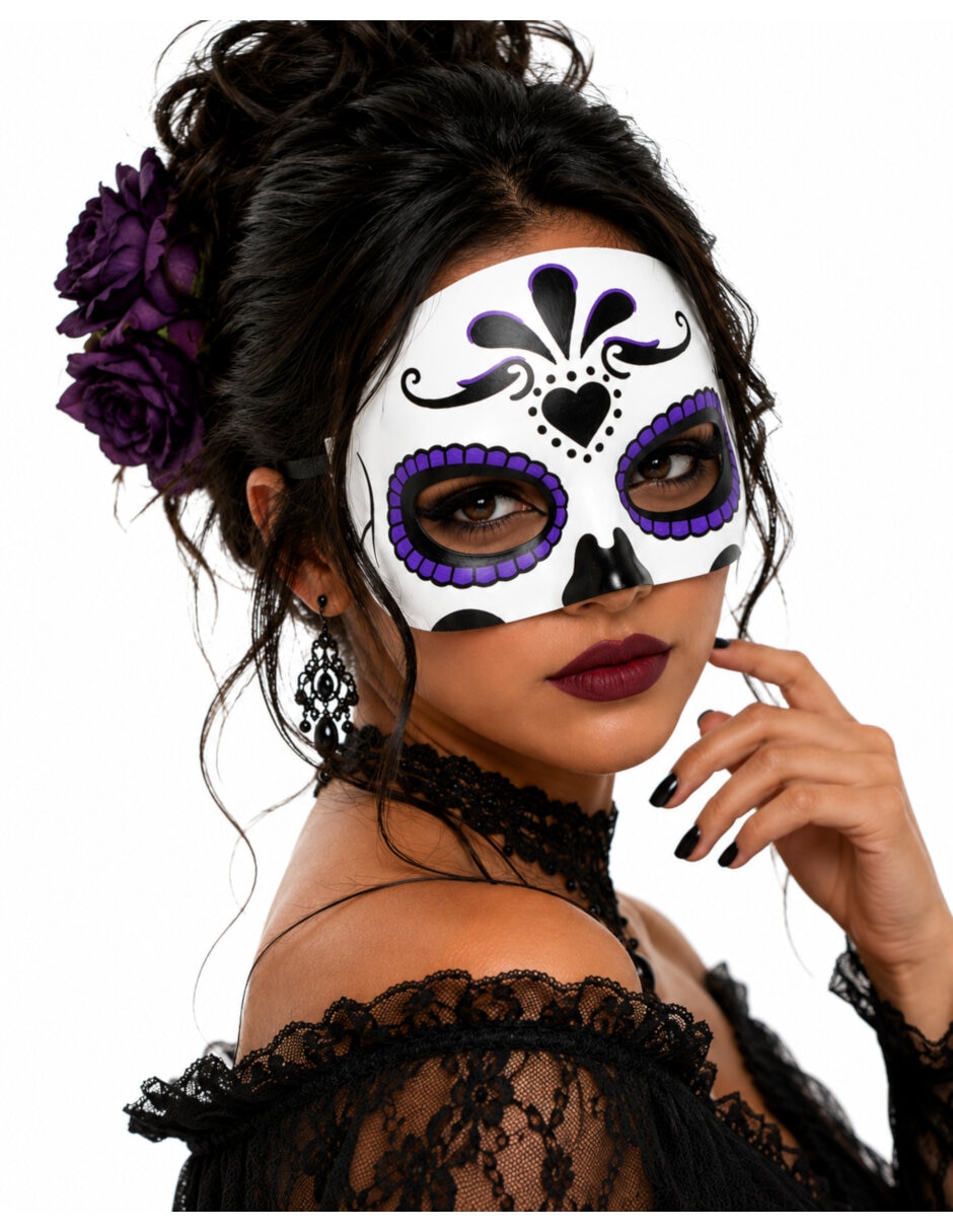 Antifaz para disfraz de Catrina 2