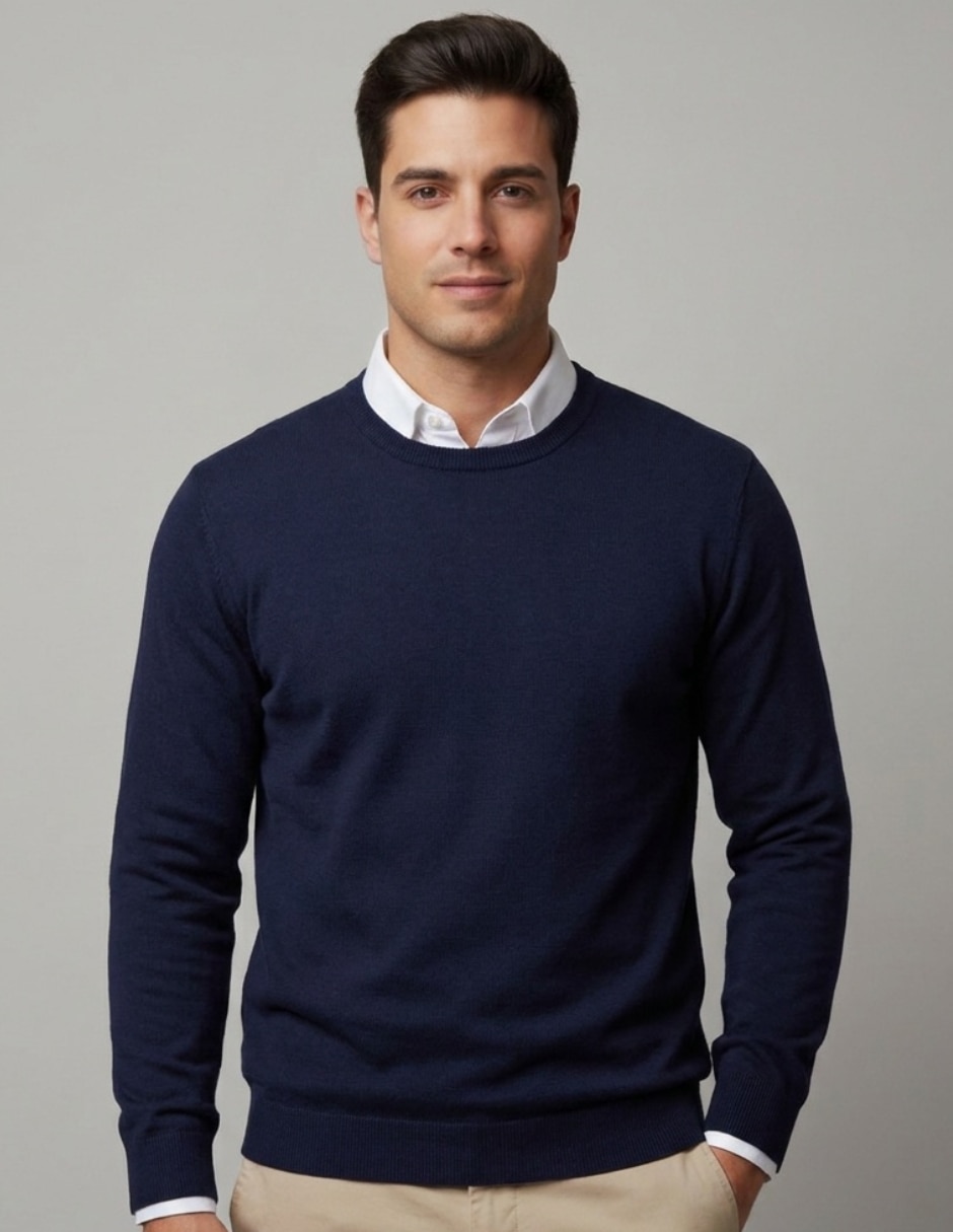 Suéter cuello redondo para hombre 1