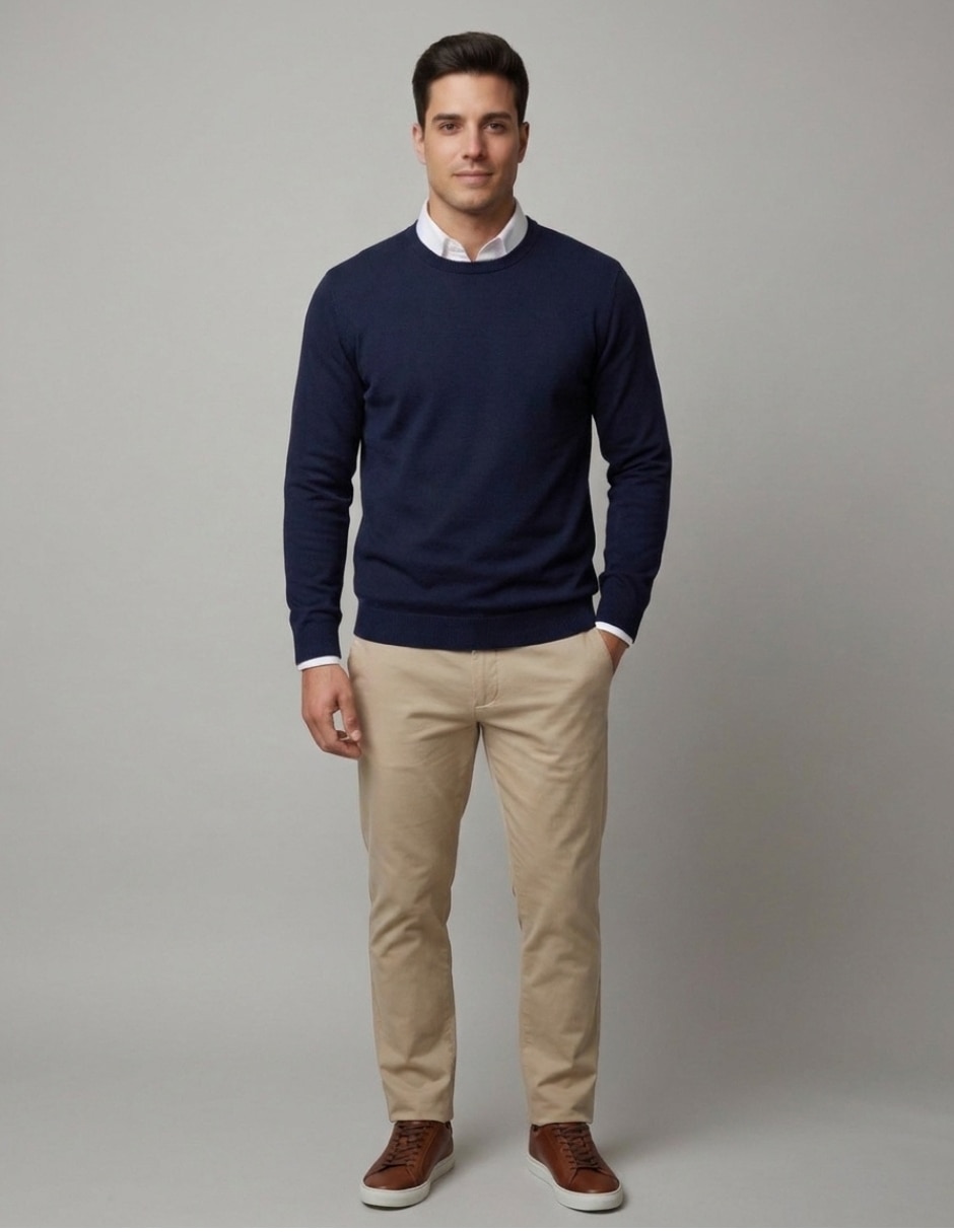 Suéter cuello redondo para hombre 3