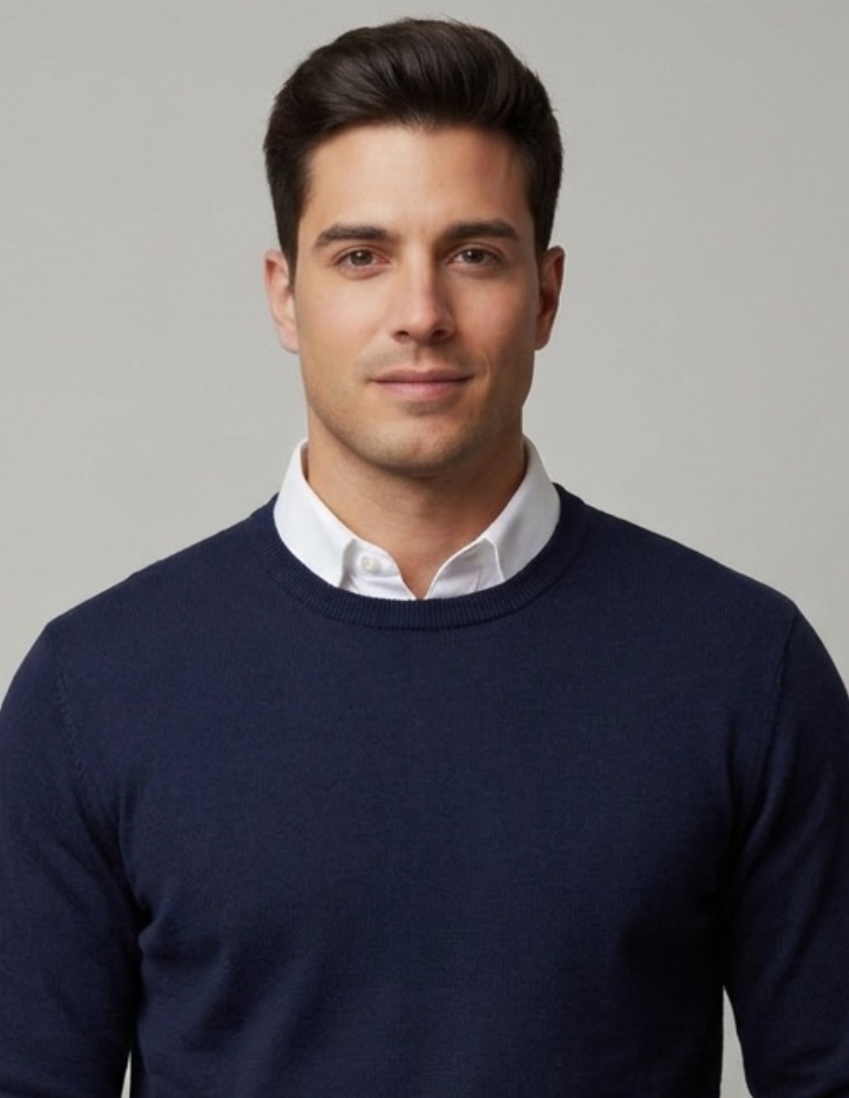 Suéter cuello redondo para hombre 2