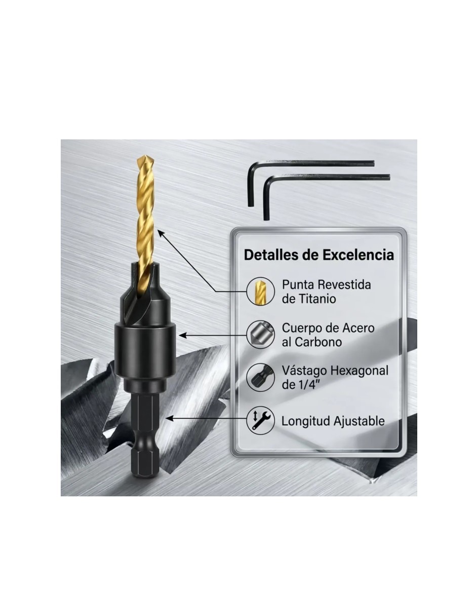 Kit de brocas para avellanador 3