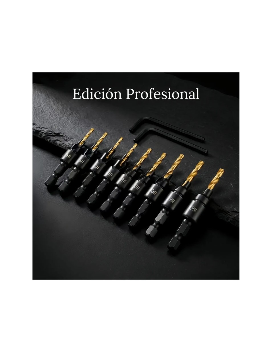 Kit de brocas para avellanador 2