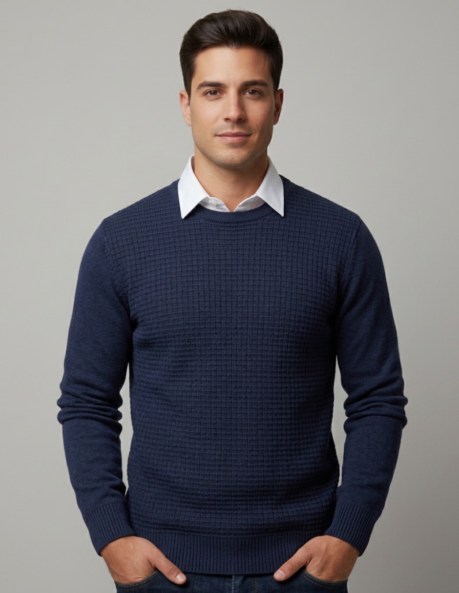 Suéter cuello redondo para hombre