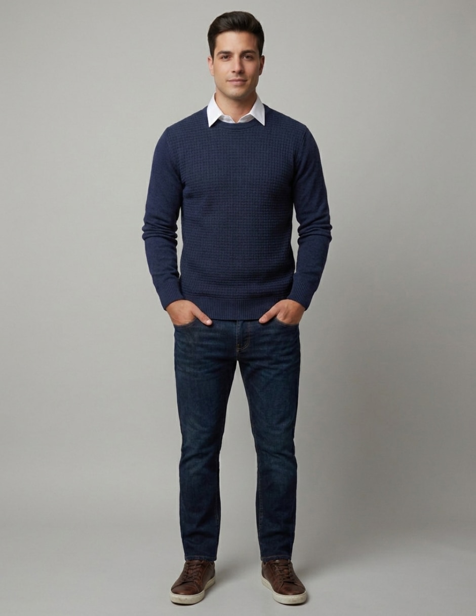 Suéter cuello redondo para hombre 3