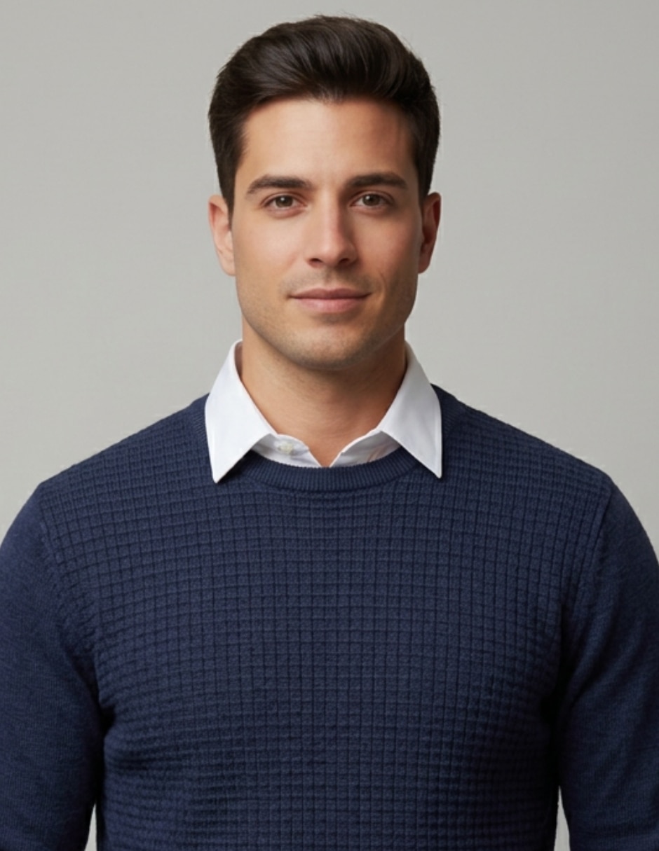 Suéter cuello redondo para hombre 2