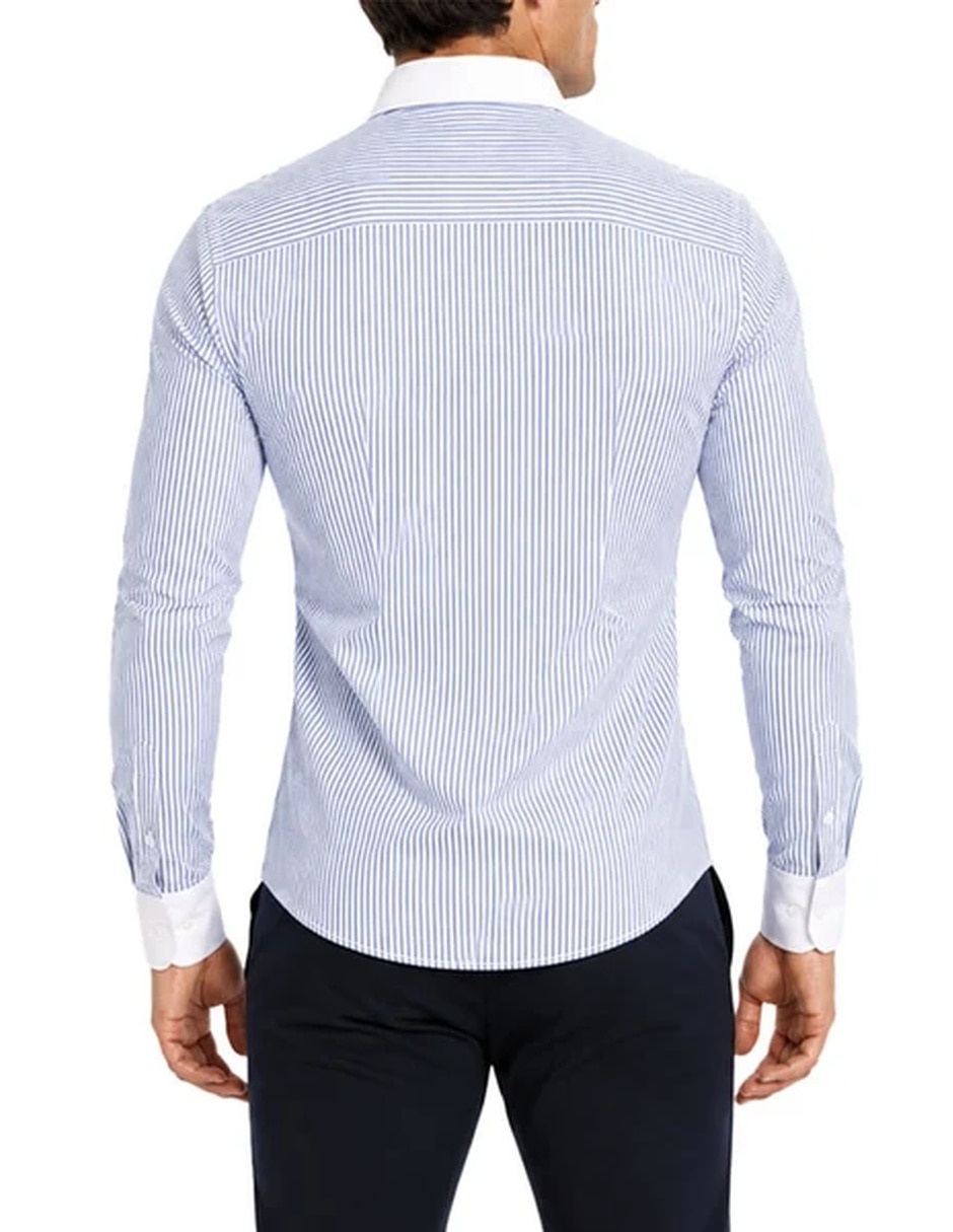 Camisa casual manga larga para hombre 4