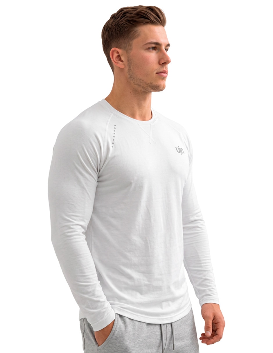 Playera deportiva para entrenamiento manga larga de hombre 4