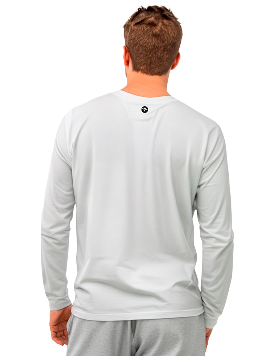 Playera deportiva para entrenamiento manga larga de hombre 3