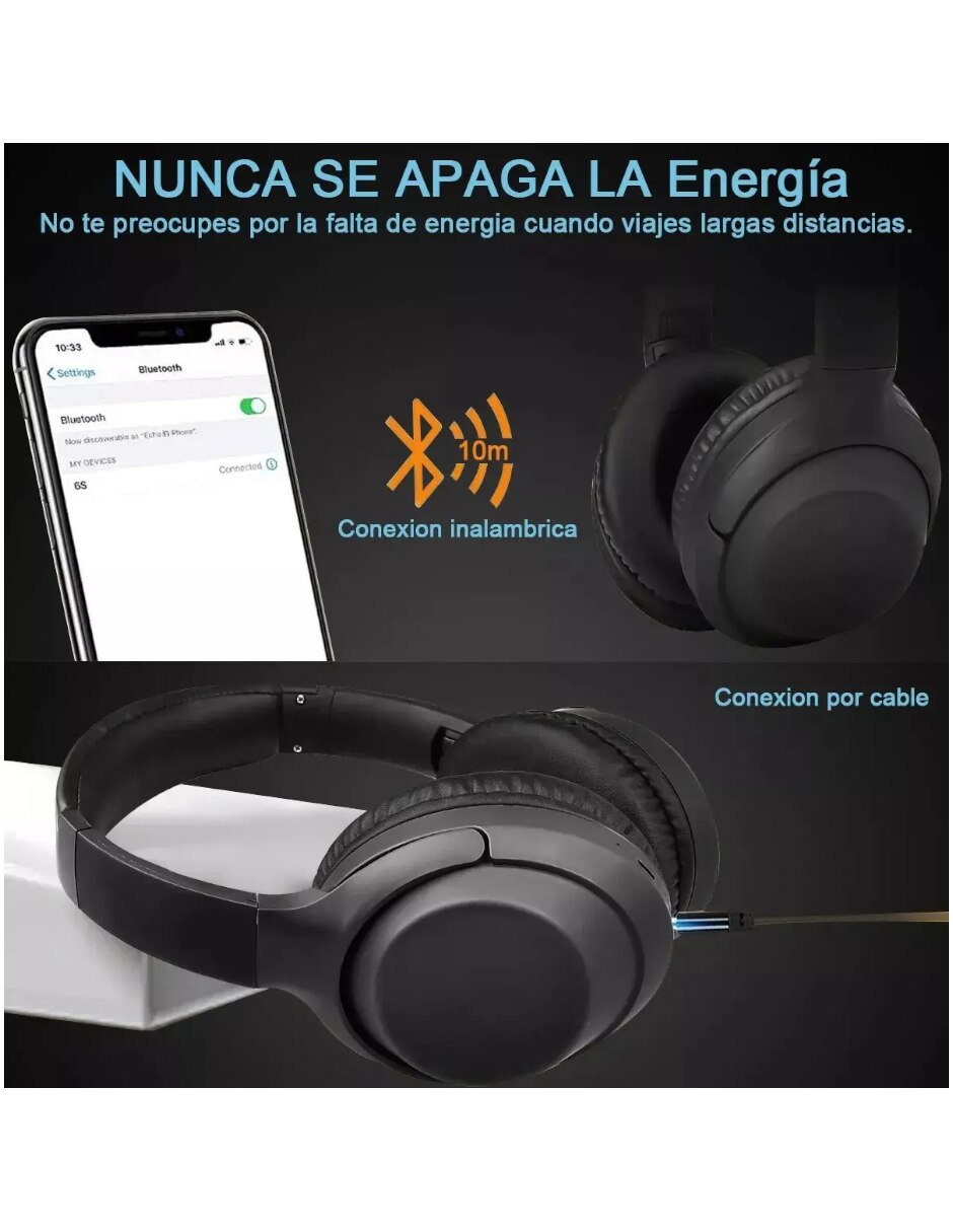 Audífonos Over-Ear inalámbricos con cancelación de ruido