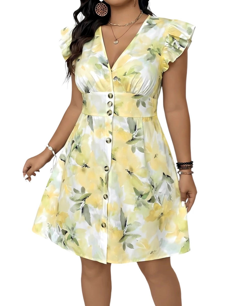 Vestido arriba rodilla casual para mujer 2