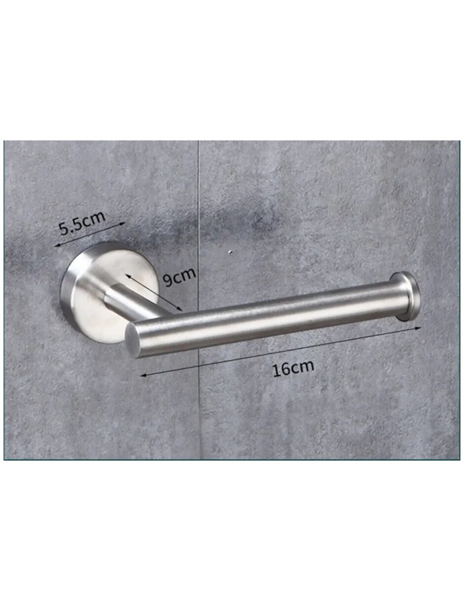 Portarollos de acero inoxidable 1 rollo 5