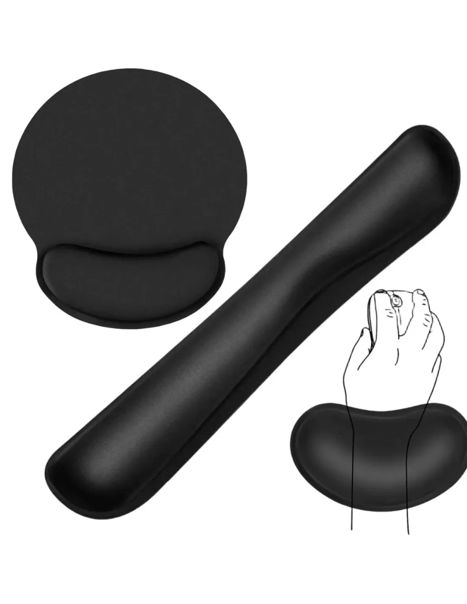 Mouse pad con antideslizante y apoyo para muñeca
