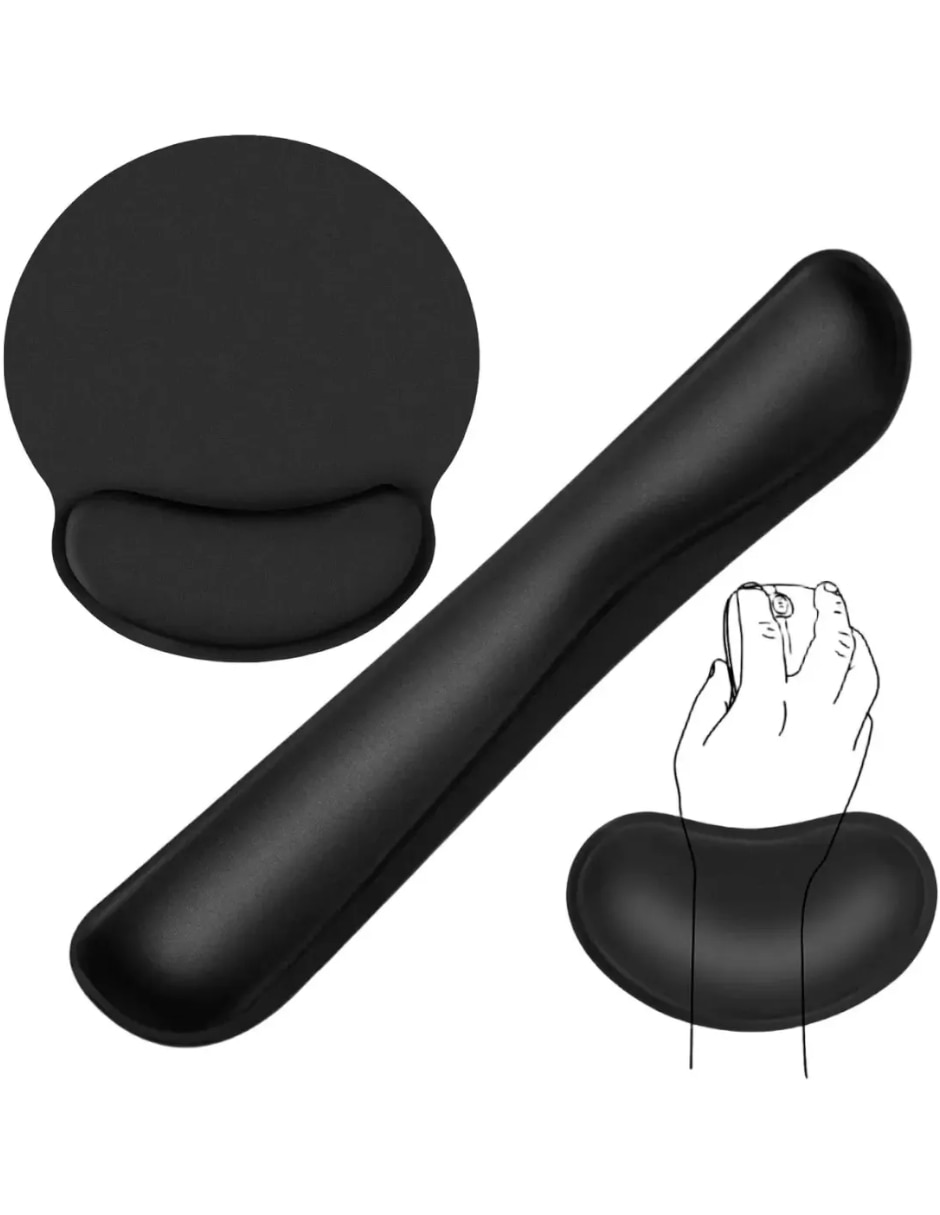 Mouse pad con antideslizante y apoyo para muñeca