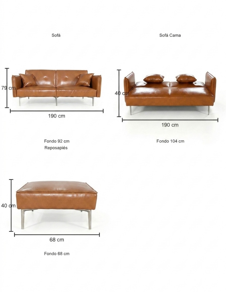 Sofá cama armable SC-Graz de madera 8
