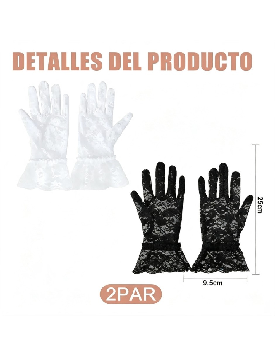 Guantes para disfraz de encaje 3