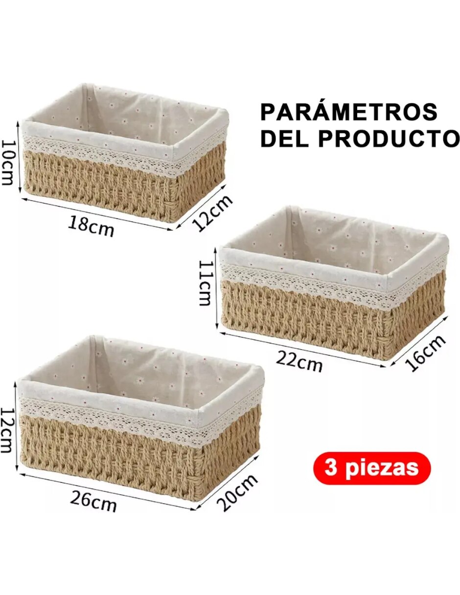 Set canasta de mimbre 5