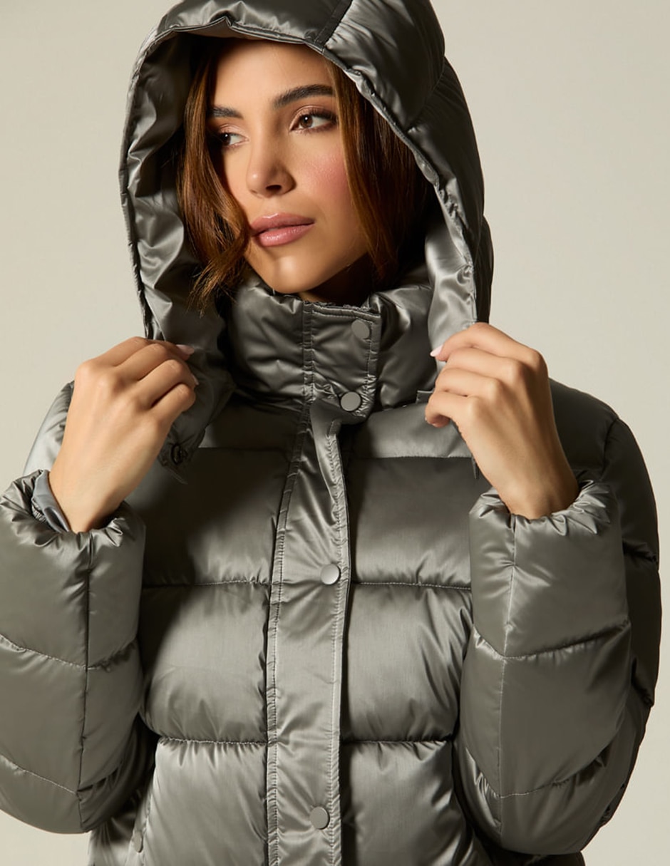 Chamarra capitonada impermeable para mujer 2