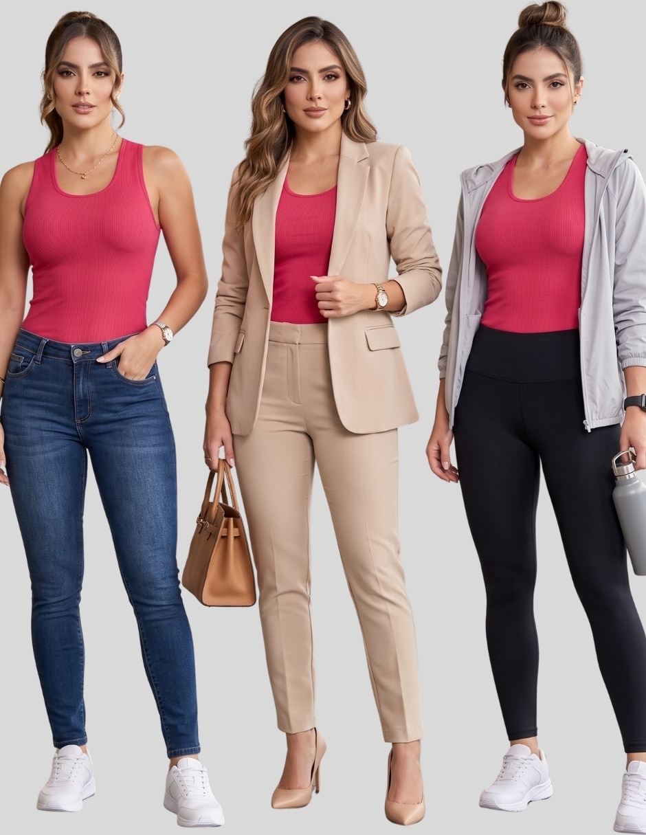 Set blusa sin manga para mujer 5