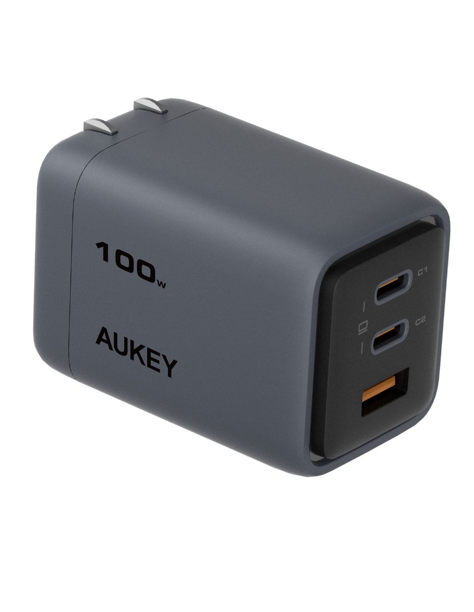 Cargador pared Aukey USB + USB tipo A + USB tipo C 100 W