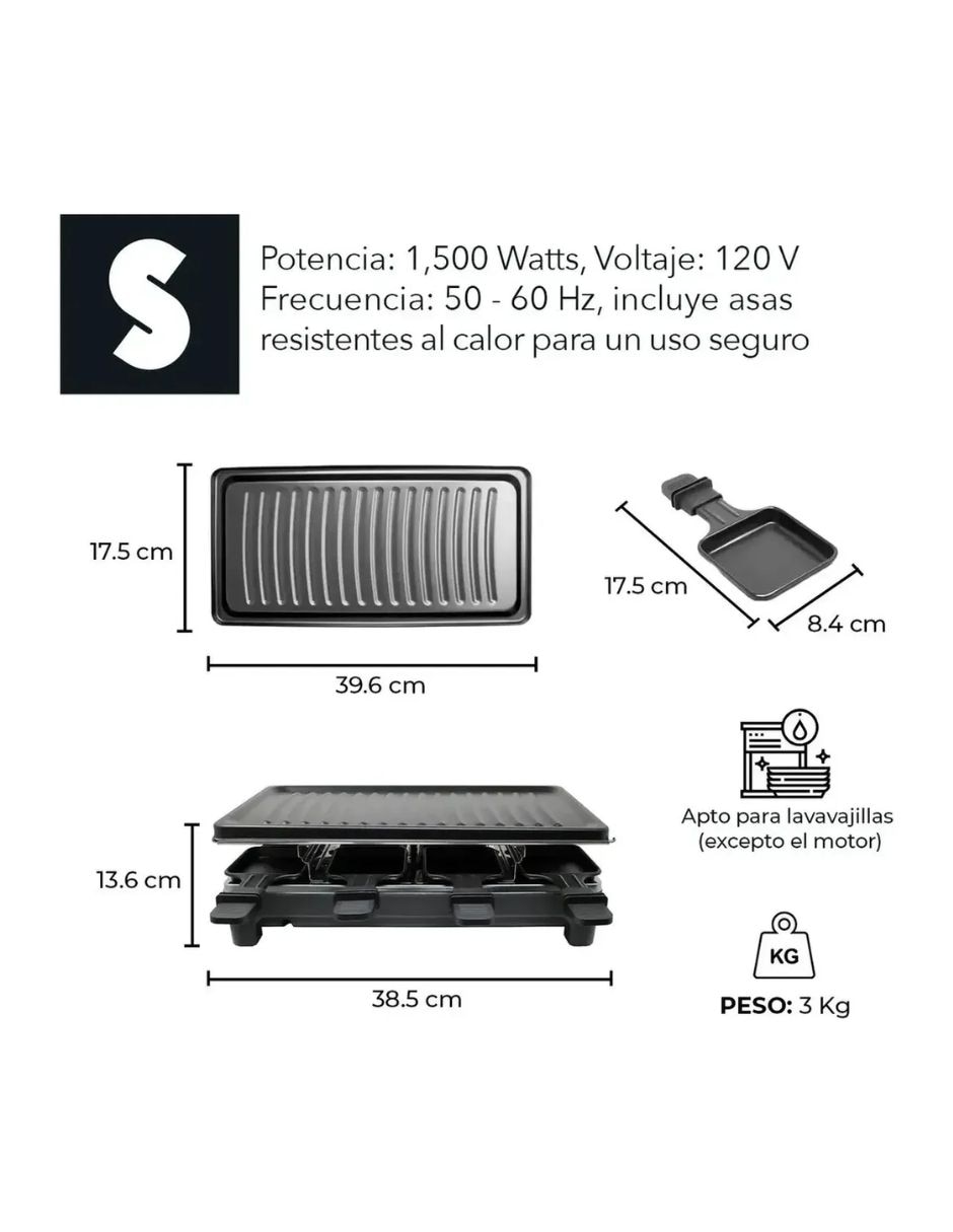 Parrilla eléctrica Signa asador de metal