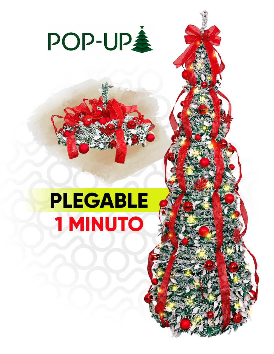 Árbol de navidad plegable Pop-Up Tree de PVC con 180 luces Árbol de navidad plegable Pop-Up Tree de PVC con 180 luces