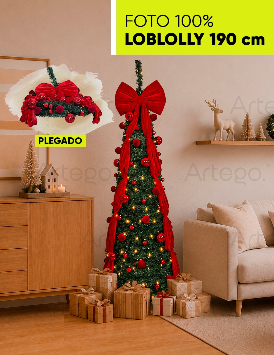 Árbol de navidad plegable Pop-Up Tree de PVC con 180 luces 6