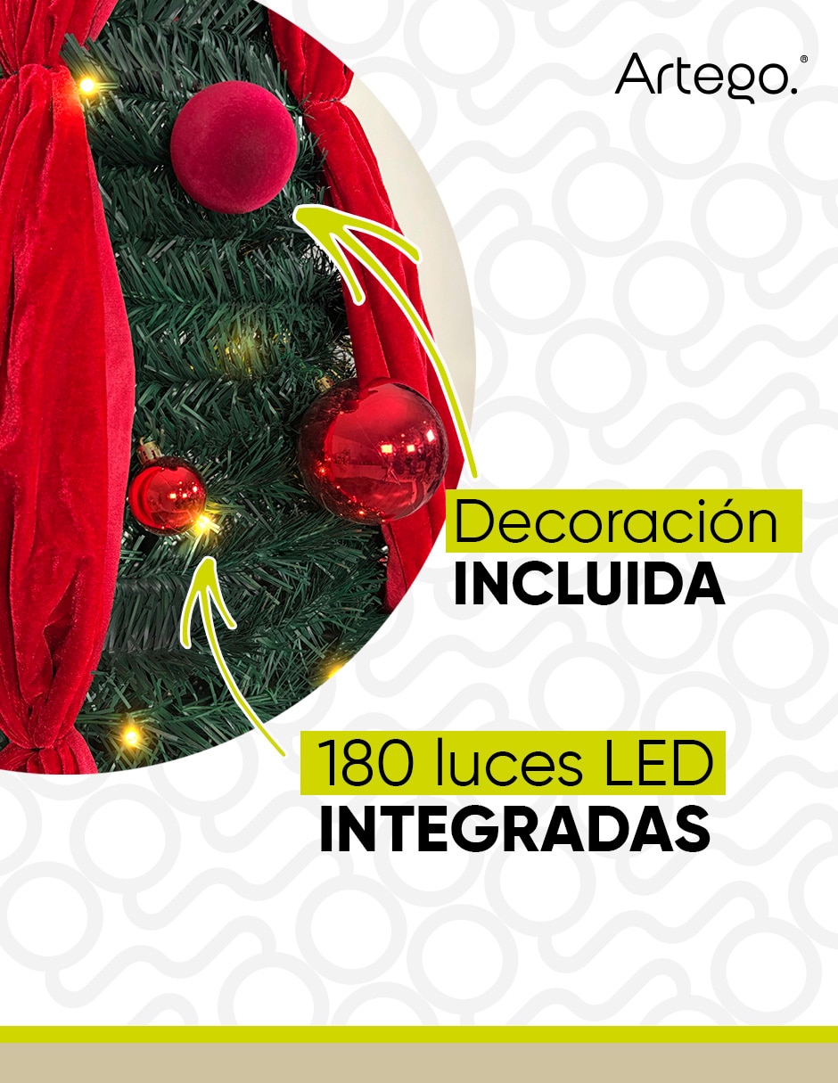 Árbol de navidad plegable Pop-Up Tree de PVC con 180 luces 4