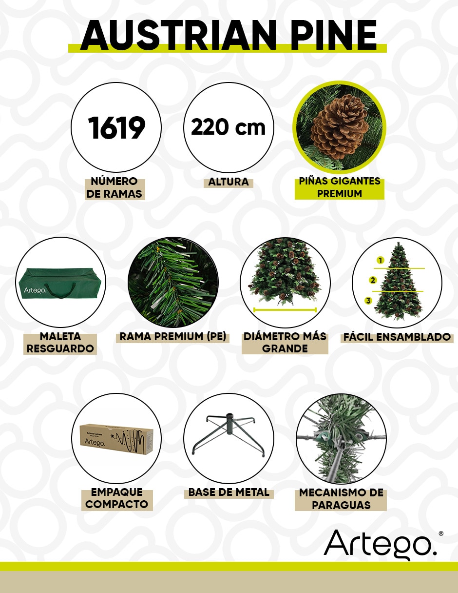 Árbol de navidad Austrian Pine de PVC 5