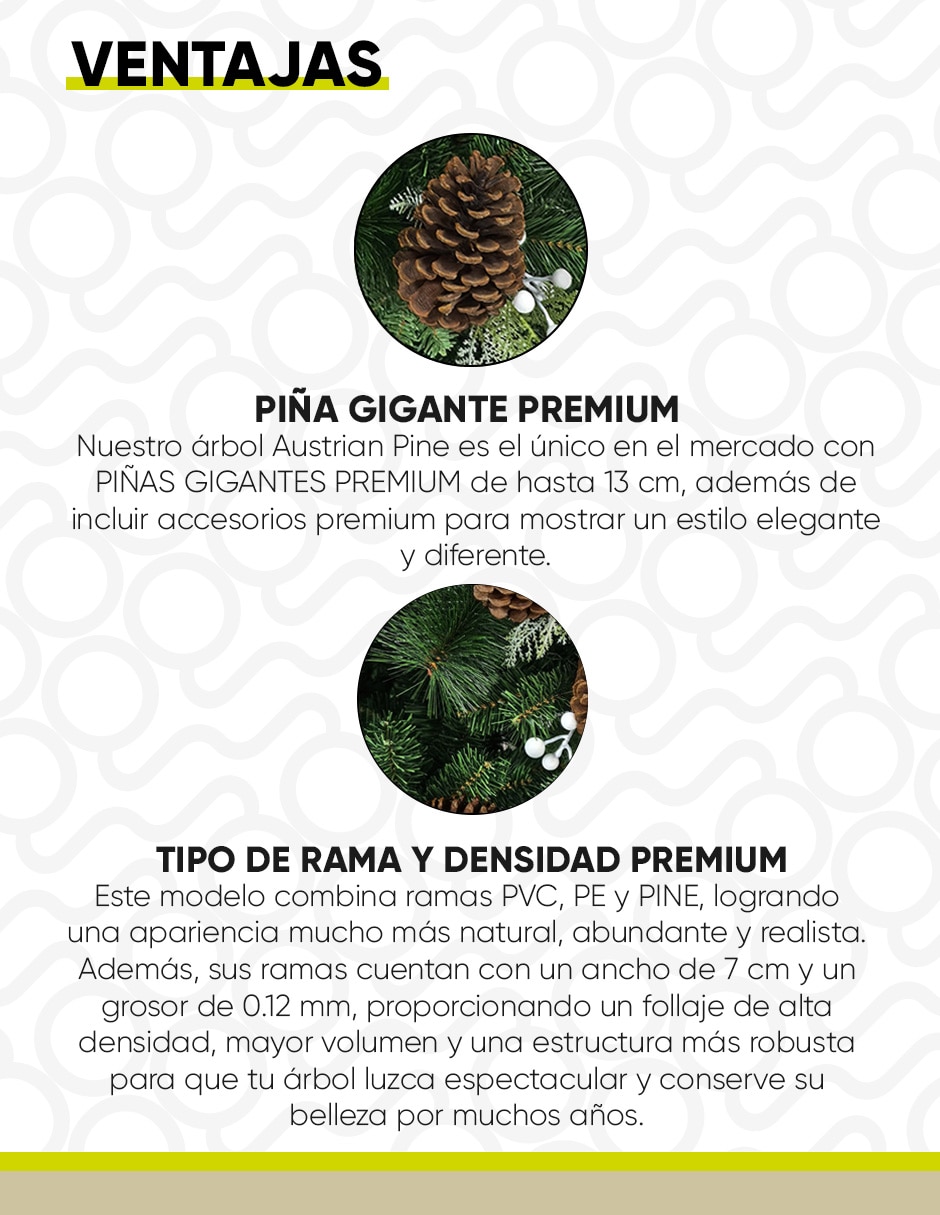 Árbol de navidad Austrian Pine de PVC 4